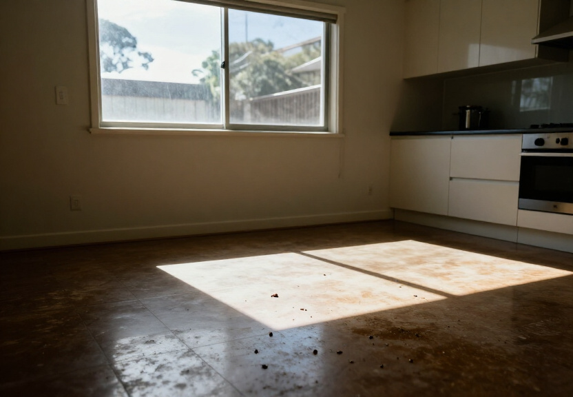 Pest infestation in a Pemulwuy kitchen before treatment
