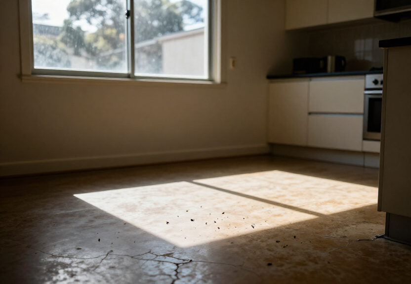 Rodent damage in a Pemulwuy storage area before treatment